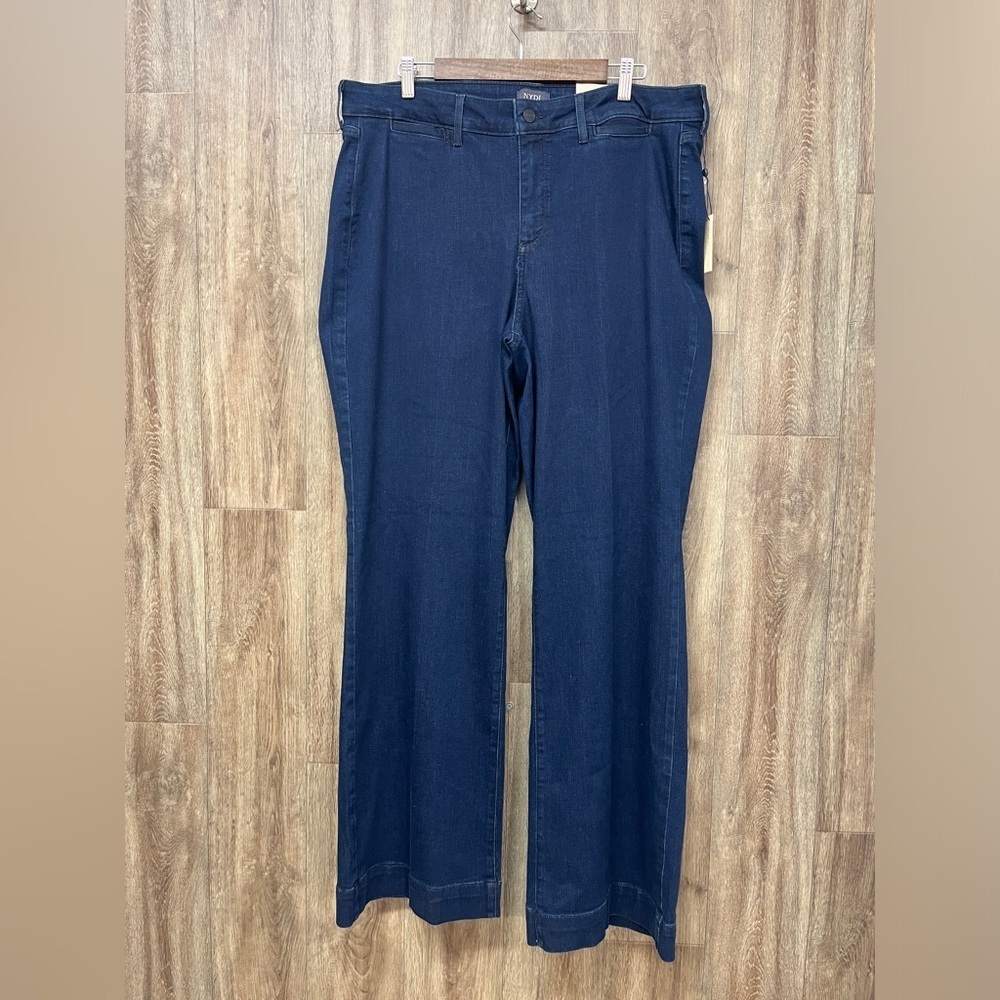 NYDJ High Rise Flare Dark Denim Jeans